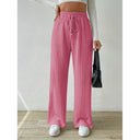 Ribbed Wide-Leg Trousers for Women