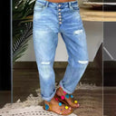 Chic Distressed Boyfriend Jeans for Women