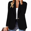 Chic Knitted Blazer Jacket with Cable Design