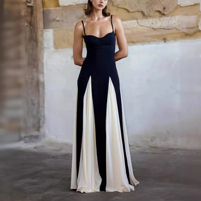 Layered Women's Maxi Dress with Stunning Slit