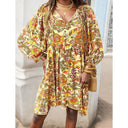 Floral Print Women's Summer Dress - Loose Fit Style