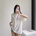 Women's Stylish T-Shirt with Dropped Sleeves