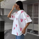 Chic Women's Heart Design T-Shirt