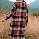 Plaid Flannel Shirt Dress for Women