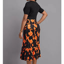 Floral Button Detail Women's Dress