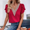 Lace Accented Women's Blouse Design