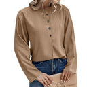Chic Long Sleeve Button-Detail Blouse for Women