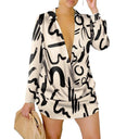Vibrant Leopard Print Blouse Dress for Women