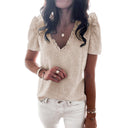 Chic V-Neck Puff Sleeve Blouse for Women