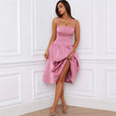 Chic Cocktail Dress with Alluring Slit Design
