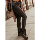 High-Waisted Jeans with Classic Button Closure for Women