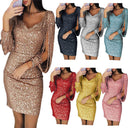 Shimmering Sleeve Cocktail Dress for Women
