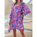 Floral Print Women's Summer Dress - Loose Fit Style