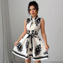 Chic Women's Shirt Dress with Decorative Tie Belt