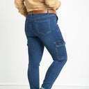 Stylish Women's Cargo Jeans with Chic Pockets