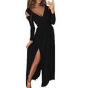 Chic Maxi Dress with Wrap and Slit