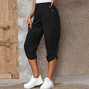 Stylish Women's Culotte Pants with Button Accents