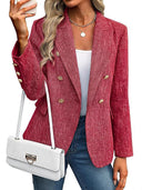 Women's Classic Gold Button Blazer