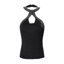 Chic Rhinestone-Embellished Ladies' Bodysuit with Unique Neckline