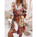 Floral Lace Accent Women's Tunic Dress