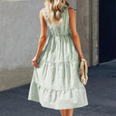 Striped Women's Long Sleeve Sheath Dress with Button Placket