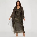 Sequined Evening Dress with Flared Hem for Women