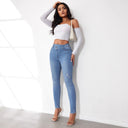 Women's High-Waisted Ripped Skinny Jeans