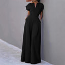 Chic Wide-Leg Jumpsuit with Convenient Pockets for Women