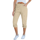 Stylish Women's Cargo Pants with Elastic Waistband and Handy Pockets