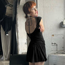 Asymmetric Short Sleeve Dress for Women