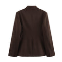 Chic Blazer Jacket with Structured Design and Ample Pockets