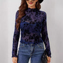 Floral Lace Long Sleeve Women's Top