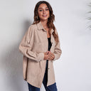 Women's Button-Up Corduroy Blouse with Relaxed Fit