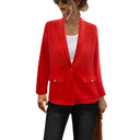 Chic Women's Blazer Jacket with Handy Pockets