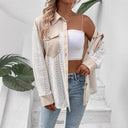 Ladies' Lace Detail Blouse with Double Pockets