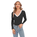 Ladies Long Sleeve Lace-Back Bodysuit