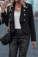 Chic Women's Double Button Blazer Jacket