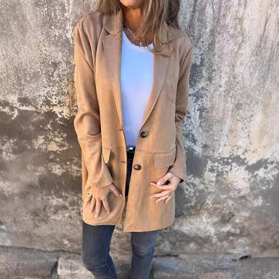 Chic Suede Women's Blazer