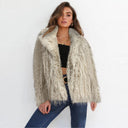 Chic Faux Fur Blazer with Wide Collar