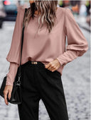 Textured Puff Sleeve Women's Blouse