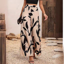 Floral Print Women's High-Waisted Summer Trousers