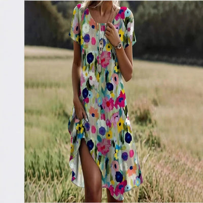 Floral Print Women's Everyday Dress
