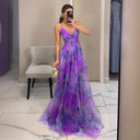 Chic Floral Evening Dress with Flattering Design