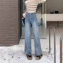 Stylish Women's High-Waisted Wide Jeans