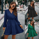 Chic Women's Ruffle Detail Mini Dress