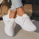 Women's Elastic Knit Sneakers with Supportive Insole