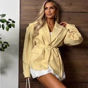 Chic Oversized Blazer with Belt Detail for Women