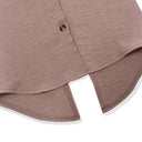 Chic Long Blouse with Modern Cut and Button Detail