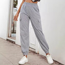 Women's Cargo Pants with Elastic Waist and Utility Pockets