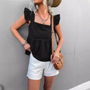 Chic Ruffle Detail Women's Top